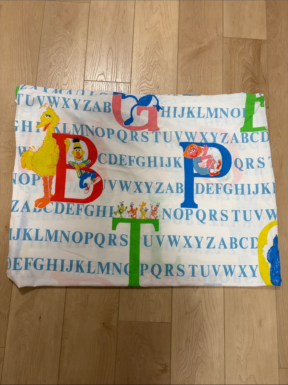 Vintage Stevens Muppets Sesame Street Alphabet Twin Flat Sheet